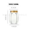 Botella de Vidrio Hexagonal para Miel Transparente Sellada Botella para Mermelada de Carne y Pimienta 0.50kg Botella de Vidrio para Empaque de Miel de Panza de Cerdo