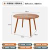 Mesa Plegable Redonda de Madera Maciza Jiayi para Uso Doméstico, Mesa Cuadrada Pequeña, Juego de Mesa y Sillas de Comedor Extensibles, Doble Uso para Sala de Estar Cuadrada y Redonda