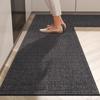 Tapete de Chão Minimalista Nórdico de Linho, Absorvente de Água, Antiderrapante, Resistente à Cozinha, Resistente à Sujeira, Resistente ao Desgaste, Capacho Lavável, Disponível para Dropshipping, Entrada