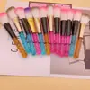 Ventas Directas de Fábrica Nuevo Pincel de Maquillaje Mango Transparente de Colores Se Puede Personalizar Pincel para Rubor Pincel para Polvo de Miel Pincel para Base