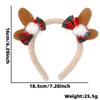 Novas joias de natal, faixa de cabeça com laço de alce, decoração para festa de fim de ano, chifres de pelúcia, faixa de cabeça de natal para crianças
