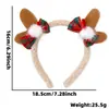 Tiara Fofa de Pelúcia com Galhos de Rena de Natal para Mulheres Fantasia de Festa de Natal Tiara de Orelhas de Veado Tiara Decorações de Natal