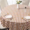 Mantel Redondo Pequeño para Restaurante Impermeable, Resistente al Aceite, Anti-quemaduras, Sin Lavado Mantel de Hotel Cuadros Rojos Mantel para Mesa de Comedor Mantel para Mesa de Café Producto Nuevo