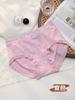 Traceless Fitness Jacquard Bow Girl Underwear Feminino Sexy Respirável Nu Macaron Hip Traceless Underwear para Mulheres