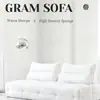 Sofá Compacto, Sofá de Sala de Estar Moderno para Apartamentos Pequeños, Sofá de Tela Estilo Crema
