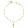 Moda para el Trayecto Acero Inoxidable Estrella Collar Pulsera Nicho Simple Elegante No se Desvanece Estrella de Cinco Puntas Cadena para la Clavícula Mujeres