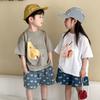 Camiseta de Manga Corta para Niños Verano Algodón Puro Ropa de Verano para Niños 2026 Nuevo Corte Holgado Algodón para Bebé Clase A Tops para Niñas