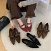 Zapatos de tacón grueso de estilo retro coreano con punta fina y escote bajo para mujer, nuevo modelo 2026, zapatos Mary Jane con estampado de leopardo, adecuados para ir al trabajo.