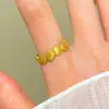 Anillo de Acero Inoxidable de 2 Piezas Transfronterizo Europeo y Americano para Mujer ins Anillo de Estrella de Mar para Vacaciones en el Océano de Oro de 18K