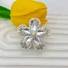 Aleación de Industria Pesada Hueca Diamante Flores de Cinco Pétalos Agujero Recto Cuentas Cadena de Teléfono Móvil DIY Colgante Llavero Accesorios de Bolígrafo con Cuentas