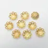100 Piezas/Paquete Metal Flor Forma Pequeña Flor de Cinco Hojas Base Accesorios para Aretes Accesorios para Joyería DIY