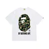 Dropshipping comercio exterior transfronterizo marca de moda camuflaje cabeza de mono POR BATHING APE colección camiseta casual de manga corta