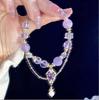 Pulsera Mariposa Serpiente Xuan Púrpura para Mujer Pulsera Mariposa Nicho de Alta Gama para Novia Pulsera Joyería para Mujer Lingyun