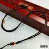Colar com Cordão e Pingente Ruyi Trançado DIY Corda de Colar Pingente de Jade Jade Pingente Ajustável Corda com Pingente de Pérola Dourada Venda por Atacado