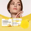 Eelhoe Almohadilla Limpiadora Desmaquillante de Jengibre y Limón Limpieza Suave y Eliminación de Maquillaje Facial, Cuida la Piel Sin Causar Tirantez