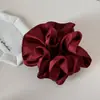 Scrunchies de Cetim Brilhante de Cor Sólida para Mulheres Elásticos de Cabelo Acessórios de Cabelo de Coque Grande de Alta Qualidade Atacado em Estoque