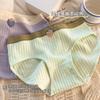 Ropa interior para mujer, Algodón puro, Antibacteriana, Sin costuras, Estilo coreano para estudiantes, Cintura media, Talla grande, Antibacteriana, Calzones 100% algodón para niñas