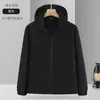 Jaqueta de Primavera e Outono com Capuz Removível, Roupa de Trabalho para Exterior, Roupa de Montanhismo Personalizada para Homens e Mulheres, Fina, Impermeável, Estampada, Fabricante