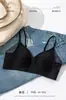 Sujetador de Malla Triangular sin Costuras Fino Estilo Francés para Mujeres con Busto Pequeño, Copa Fija Sexy, Sujetador sin Aros, Transfronterizo