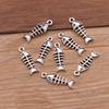 1 Peça 2 Cores 8*24mm Pingente Espinha de Peixe Animal DIY Liga de Zinco Acessório de Joia Estilo Fashion para o Dia a Dia
