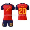 26 Uniforme de Fútbol Copa del Mundo España Local Niños 19 Camiseta Yamal Número 16 Rodri Transfronterizo