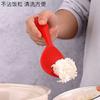 Cuchara de arroz de silicona al por mayor en stock cuchara de arroz de silicona integrada para el hogar no daña el revestimiento cuchara de arroz arroz cómoda y práctica