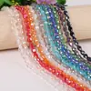 Cuentas de Vidrio Facetadas con Forma de Lágrima y Agujero Recto de 5*7mm Hechas a Mano para Bricolaje Accesorios de Abalorios Color Cristal AB Chapado Materiales Cuentas Sueltas