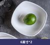 Plato de Ensalada de Cerámica de Color Sólido Creativo Cuenco con Forma de Cuatro Esquinas Cuadrado Plato para Verduras Plato Hondo Plato Pagoda Personalización