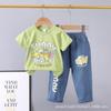 Nuevos Conjuntos de Verano para Niños y Niñas Pequeños: Pantalones de Mezclilla + Conjunto de Dos Piezas de Manga Corta con Estampado de Dibujos Animados, Múltiples Opciones Disponibles