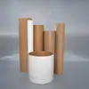 Tubo de Papel Marrón Blanco Tubo de Papel Redondo Jardín de Infancia Arte Creativo DIY Pintura Material Educativo Cilindro de Núcleo de Papel