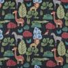 Em estoque fornecimento direto planta de desenho animado poliéster algodão fio-tingido tecido jacquard sapatos e chapéus roupas infantis areia liberação bagagem pano jacquard