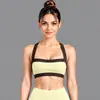 Conjunto de sujetador deportivo y leggings para yoga transfronterizo, diseño de bloques de color, cintura baja, secado rápido, adecuado para actividades al aire libre, uso casual y fitness, conjunto para mujer