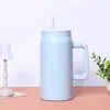 Copo Térmico Kuangcai a Vácuo de Aço Inoxidável de Camada Dupla 50oz Grande Capacidade Copo de Carro Alça Portátil Copo com Canudo Copo Ice Buster