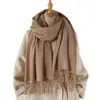 Bufanda de Imitación Cachemir con Patrón de Espiga y Borlas Otoño e Invierno Chal de Alta Gama Bufanda de Moda y Versátil Cálida para Mujer
