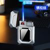 Artefato de descompressão de alto valor de cor marca de empurrar magnética isqueiro inflável chama azul à prova de vento personalidade magnética presente masculino atacado