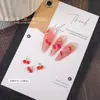 Nuevo Arte de Uñas Cereza Pequeña Diamante Verano Hielo Rojo Transparente Cereza Dibujos Animados Tridimensionales Lindo Estilo Girly Decoración de Uñas