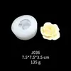 Novo molde de silicone líquido em formato de flor de rosa, papoula e peônia, argila macia, açúcar, gesso