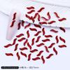 Angola rojo mini tamaño pequeño forma plana diamante Ancora rojo Año Nuevo Navidad k9 diamante de uña joyería al por mayor
