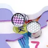 Expansor de oreja con forma de corazón que gotea aceite, lentejuelas brillantes, escamas de pescado, color mágico AB, banda para la oreja, acero inoxidable 316L