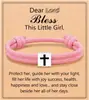 Novo Bracelete Milanês de Corda Gravada da Amazon com Quadrado de Liga Ajustável Cruz Par de Pulseiras Combinando para Homens e Mulheres