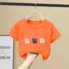 Camiseta de Manga Curta para Meninas Verão 2026 Novo Estilo Top Cartoon para Meninas Mais Velhas Camiseta Casual de Meia Manga de Verão para Crianças