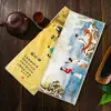 Paño de Cocina al por Mayor Paño de Cocina de Alto Nivel para Té Kung Fu Esterilla para Té Estilo Chino Pintada Tendencia Nacional Engrosada Absorbente de Agua No Suelta Pelusa No se Desvanece Esterilla para Té