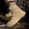 Nuevos zapatos a prueba de arena para exteriores, sandalias transpirables de verano, botas de senderismo para hombre, botas de estilo militar, botas tácticas y botas de trabajo para entornos desérticos