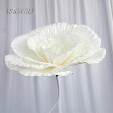 Flor artificial rosa PE flor de espuma grande rosa artificial casamento estrada chumbo janela fundo decoração grande flor