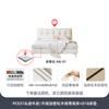 Oso de Invierno Capa Superior Piel de Vaca Cama Puff Estilo Crema Cama Grande Sencilla Lujo Ligero Cama de Cuero Nórdica Moderna Doble Cama Matrimonial