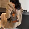 Bolsas Pequeñas de Bloques de Color de Moda Transfronterizas para Mujer, Nuevos Bolsos Cruzados Versátiles Vintage Otoño e Invierno 2026, Bolsos Tipo Cubo
