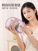 Bolsa de Cosméticos con Malla Afelpada en Forma de Corazón, Bolsa de Almacenamiento Portátil Visible, Bolsa Morado Taro, Bolsa de Gran Capacidad, Bolsa de Cosméticos Nueva