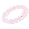 Pulsera de cristal rosa natural para mujer, pulsera de anillo único de cristal rosa, pulsera de piedra hibisco de verano, recluta wang, joyería de flor de durazno al por mayor