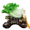 Adorno de Col de Jade para Atraer Riqueza y Buena Fortuna, Sapo Dorado para Sala de Estar, Vestíbulo, Mueble de TV, Aparador de Vino, Decoración de Tienda, Adorno Artesanal, Regalo de Inauguración