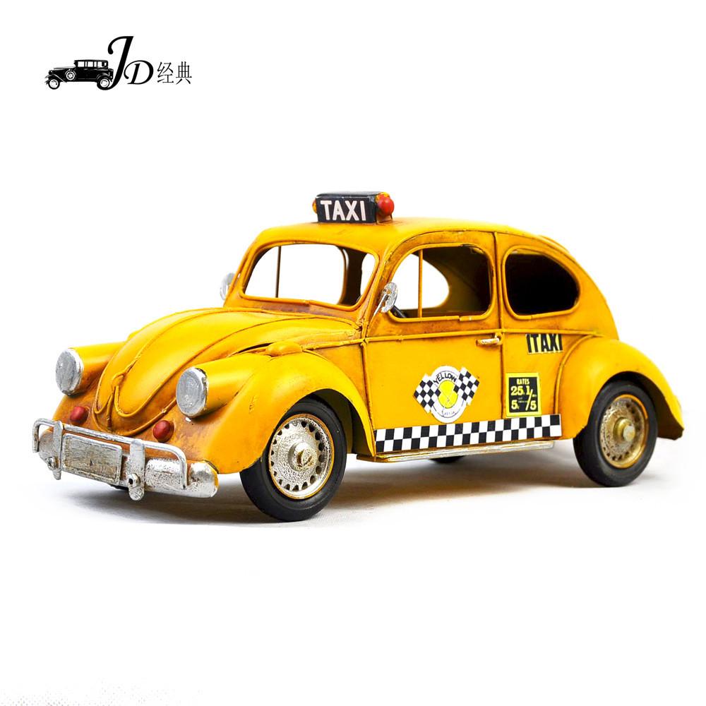 手工创意复古铁艺美国出租车巴士